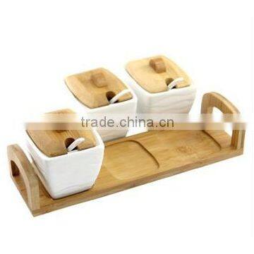 bamboo canister set, spices canister set, wooden canister set