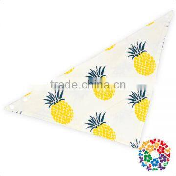 Stylish pineapple printing designs organic cotton fabric baby bibs cotton