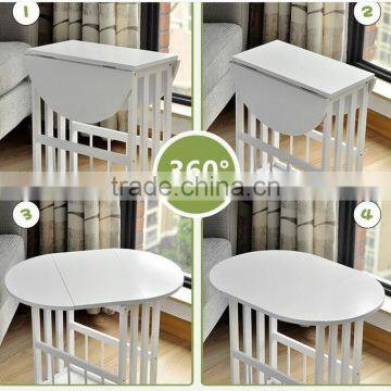 Solid Wood Foldable Tea Table With Magazine Holder photo-2