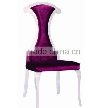 B8028 Modern Antique Velvet Steel Chairs for Wedding photo-2