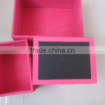 Wholesale wooden crates with chalk board front