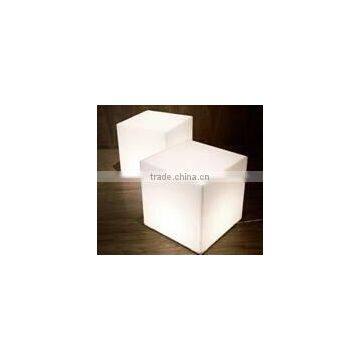 High Stability Modern Fashion LED furniture plastic lighting decorative cube chiar/table