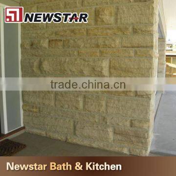 China hot sales top yellow sandstone wall