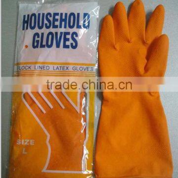 40g-80g dip flock lined household latex glove