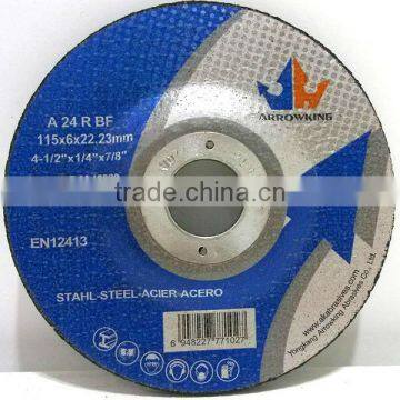 4-1/2" 115x6x22.23mm Deprssed Center Grinding Wheel for Metal