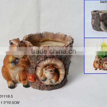 Squirrel flower pot/garden decoration/flower pot