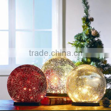 Battery Powered Mercury Glass Ball Light Christmas Decoration Supplies