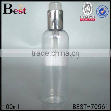 2017 Personal Care Pet Plastic 100ml Plastic Spray Bottle Cosmetic Round Shape Plastic Trigger Spray Bottle With Black Cap photo-3