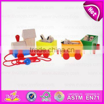 2015 Educational Kids Wooden Pull Line Toy,Funny Play Children Wooden Pull Line Toy,Hot Sale Baby Pull Line Train Toys W05B088 photo-4