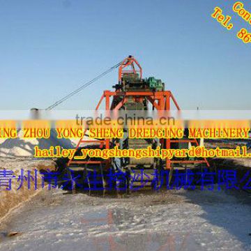 chain bucket dredging salt ship