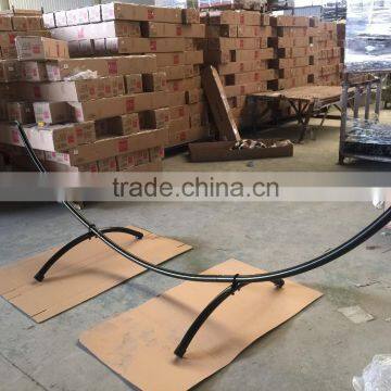 Cheap Colored Cotton Hammock With Arc Metal Stand photo-4