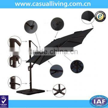 Outdoor 10ft Deluxe 360 degree Rotated Offset Hanging Patio Umbrella