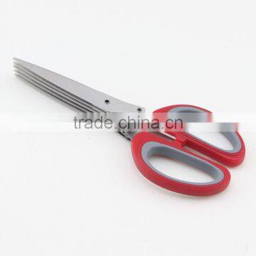 Multifunction Kitchen Tools Ergonomic Design 5 Blades Stainless Steel Scissors photo-5