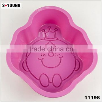 11198 Imperial crown shape cake decorating silicone fondant mold