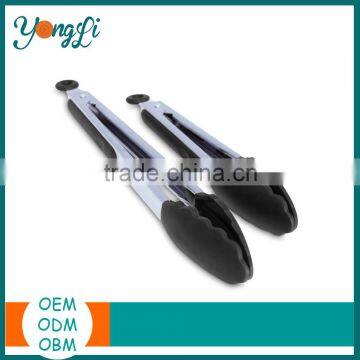 Food Grade Multipurpose Silicone Kitchen Grill Stailess Steel Tongs for BBQ photo-2