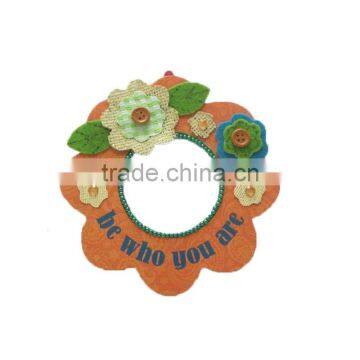 Beautiful flower wreath 7''x1/2''x7'' be who you are printing shadow women sex wooden photo frame