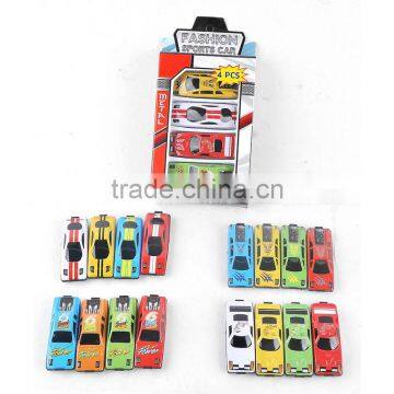 Fashion Sports Car toy in various colors and designs, 4pcs a set for your kids