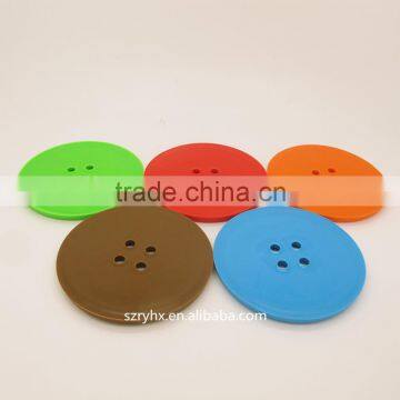 Customized style promotional fashion eco-friendly silicone tea cup mat,soft pvc rubber injection cup