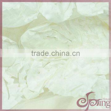 White Embroidery Coiling Ribbon Lace Applique Work Design 3d Lace Fabric photo-5