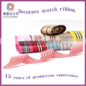 hot sale high quality plaid ribbon