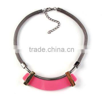 Simple Fashion Womens Costume Accessories Jewelry ,arcylic Gemoemtric Necklace