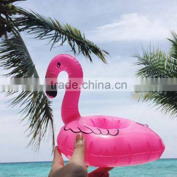 Inflatable Pink Flamingo Coasters Cup Drink Holder Swimming Pool Float photo-2