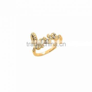 Gold Plated Latest CZ Studded Ring