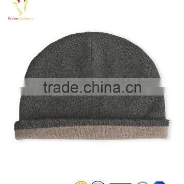 Black Cashmere Wool Beanie Hats And Caps For Men photo-2