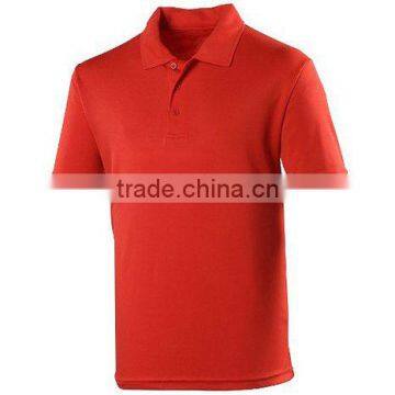 Custom Design 100% Polyester Color Plain Eyelet Sports Fabric Polo Shirt photo-6
