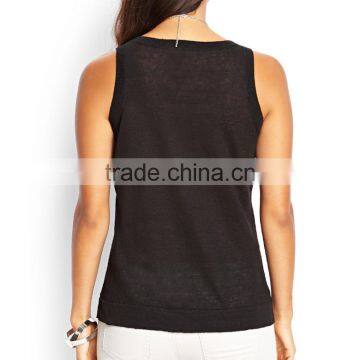 Blank Knitted Summer Woman Vest Comfortable Tank Top photo-3