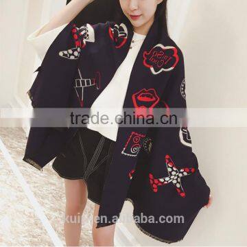 Sweet Style Plush Thickening Warm Scarf Curling Imitation Cashmere Shawl 2016 Hot Sale