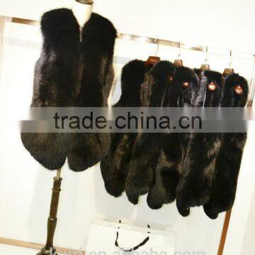 2017 New Fluffy High Quality Real Fox Fur Vest Women in Blue and Red PC-256 photo-2