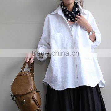 Z&M Linen Fabric Blouse Women Plus Size t Shirt Custom t Shirt for Women photo-4