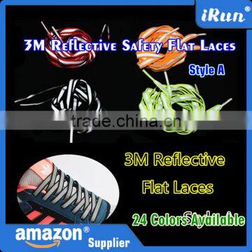 Charmming 3M Flat Shoelaces - Yeezy Sneakers 350 3M Reflective Shoe Laces - Glow In Dark - Lace Up Lace photo-4