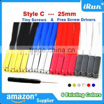 (MOQ:100pcs) Screw Metal Tips Shoelaces With Free Screwdriver - Metal Aglets Shoe Laces Tips DIY Screw On Replacement - 6 Colors photo-2