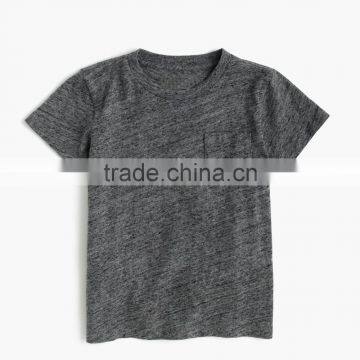 Wholesale Comfortable Custom Design Baby Clothes 2017 Boys' Slub Pocket T-shirt New Style Plain Children Clothing