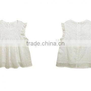 Fashion Boutique Infant Girls Clothes Summer Ruffle Sleeve Smocking Design Voile Swing Baby Dress photo-3