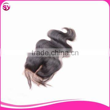 Cheap Bleached Knots Non Remy Hair Body Wave 3 Part Closure photo-5
