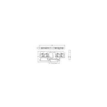 2 * 2 Conductor 800V 24A Spring Terminal Block , Front-entry Type