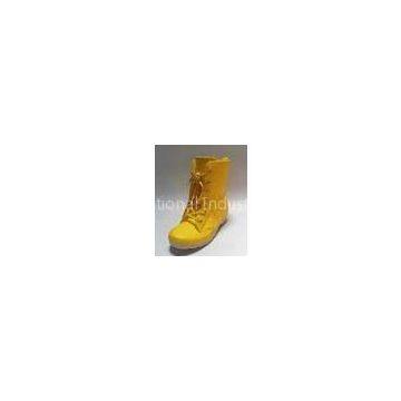 Yellow Girls Womens Rain Boot , Mid Calf Lace Up Size 39 For Walking