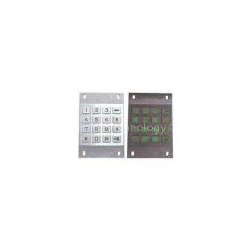 16keys IP65 rated industrial metal numeric keypad MKP160-16F
