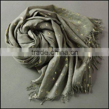 hot stamping shawl gold print beach pashmina