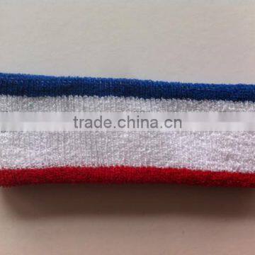 colorful cotton headband with embroidery logo sport headband and running