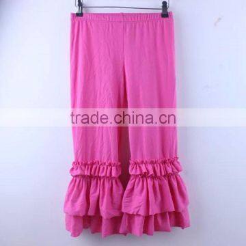 OEM pernickety remake hot pink triple ruffle girls baby legging pants M5040223