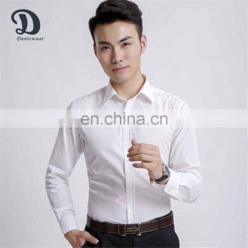 Formal Solid Color Long Sleeve Double Collar Shirt for Men