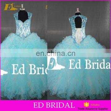 Real Pictures Beaded Lace Appliqued Ball Gown Tulle Quinceanera Dresses 2017