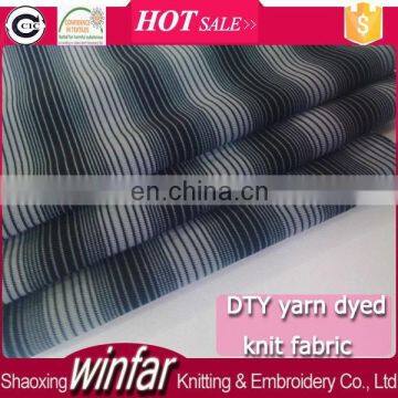Winfar Textile DTY 100 polyester knit yarn dye fabric for underpant