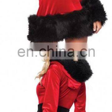 Sexy women fleece hooded christmas costumes 2015