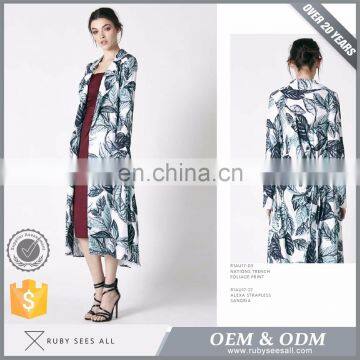 Ladies Dress & Long Spring Jackets And Leaf Print Coats Suits