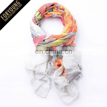 ostrich feather print scarf